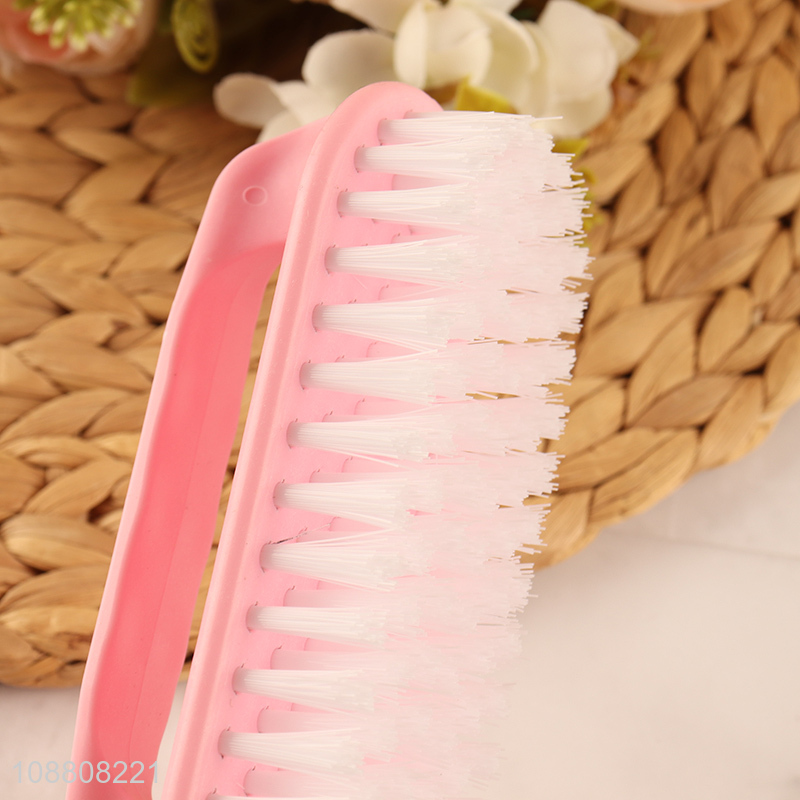 Hot selling heavy duty plastic handle shoe scrubbing brush