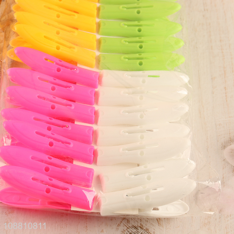 Factory price 24pcs heavy duty plastic laundry pegs