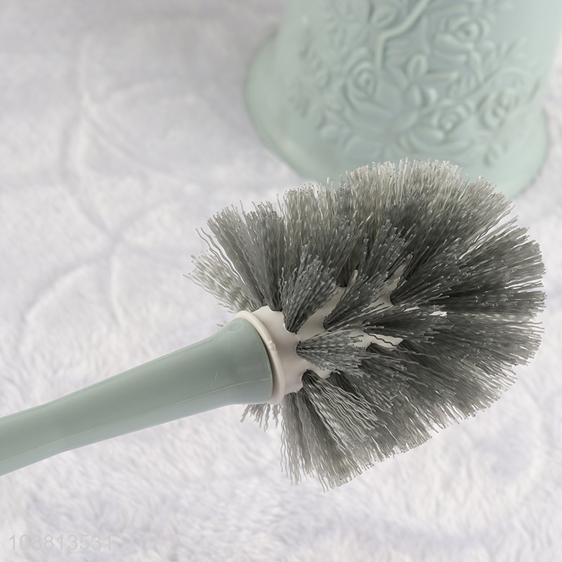 Hot selling plastic toilet brush and holder for bathroom