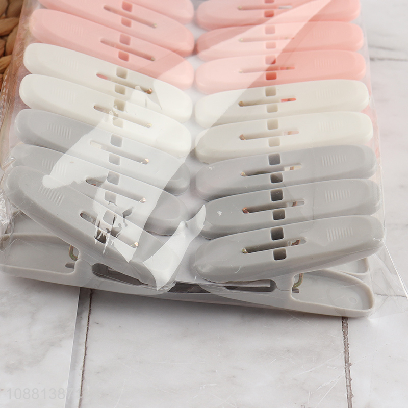 Good quality 16pcs heavy duty plastic clothes pins pegs