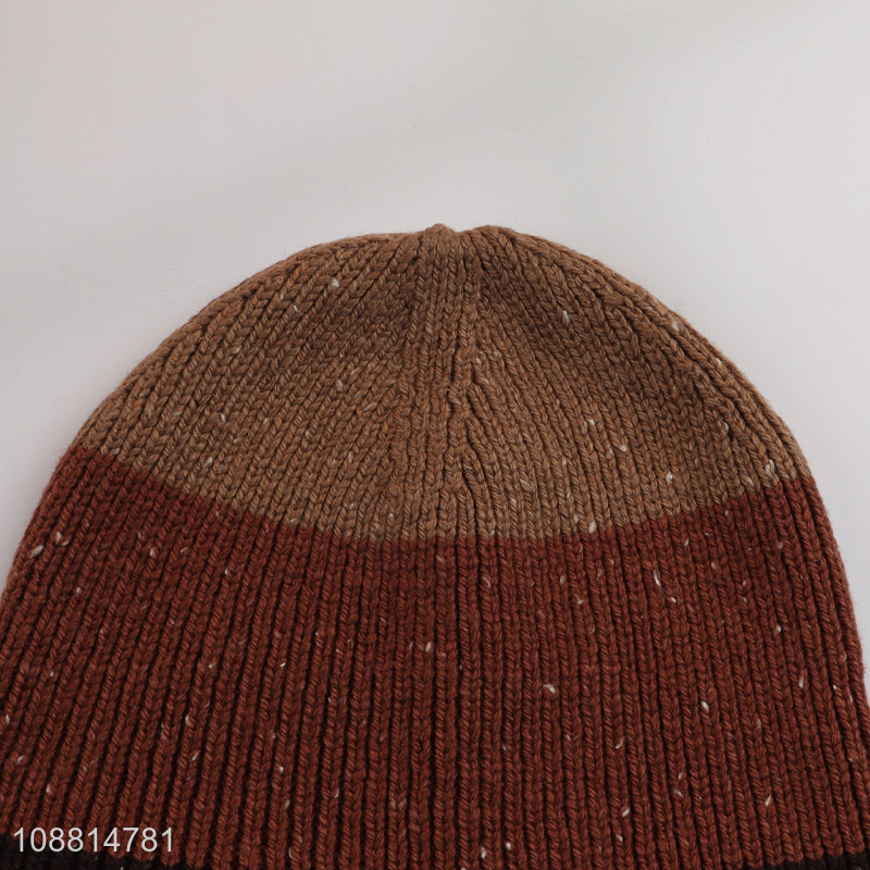 Good selling thickened winter knitted hat beanies hat