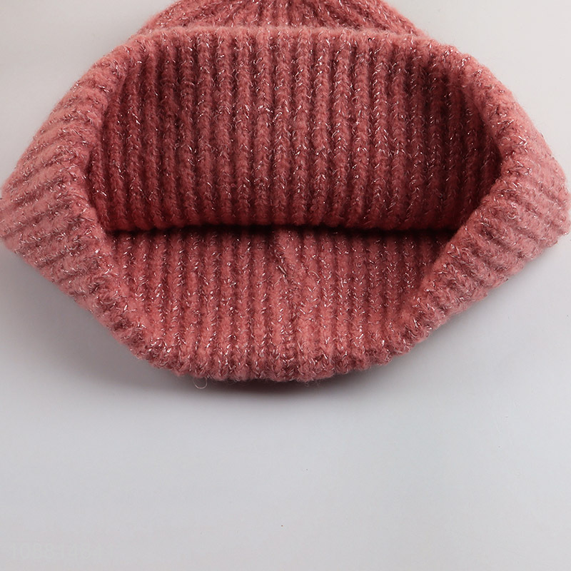 China wholesale women winter warm knitted hat beanies