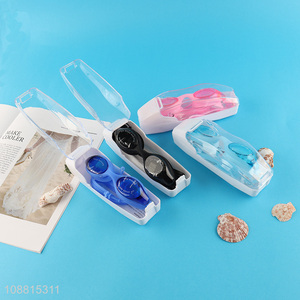 Good quality anti-fog silicone swim goggles with earplugs