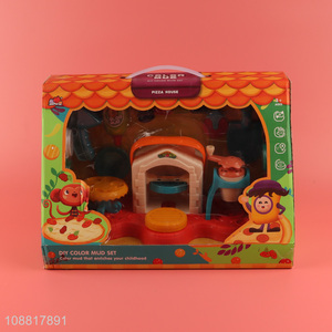 Hot selling pizza series children diy <em>play</em> <em>dough</em> set toys