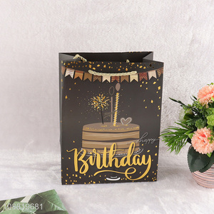 <em>Wholesale</em> gold stamping paper <em>gift</em> bag for birthday