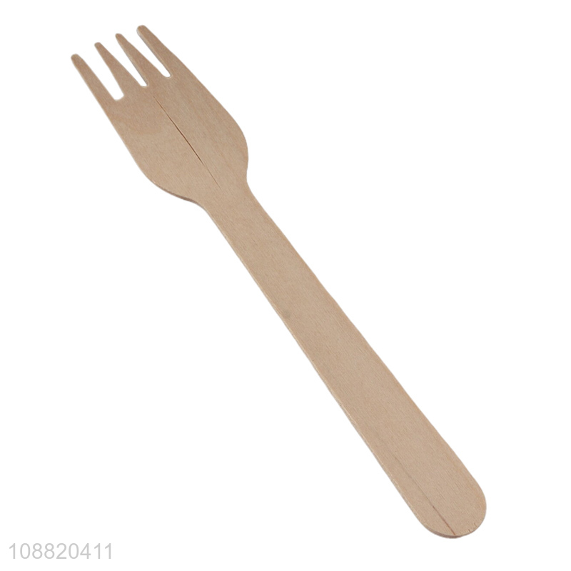 Online wholesale 12pcs disposable bamboo fork for kitchen