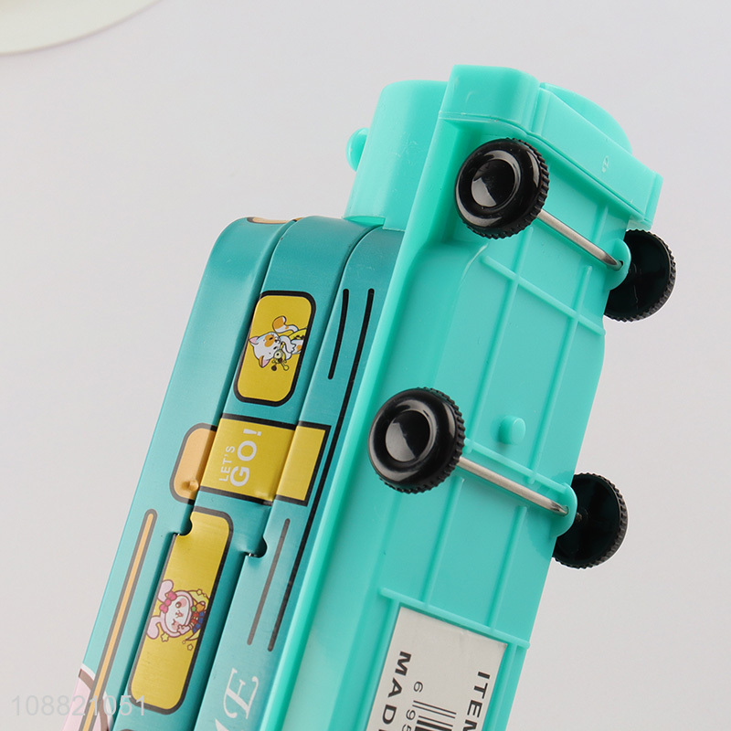 New product double-decker train shaped metal pencil box