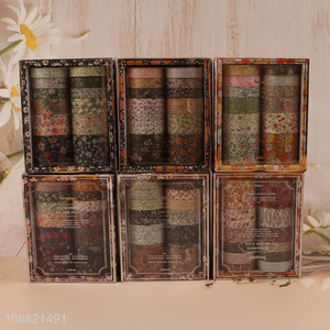 Hot selling 12 rolls floral washi paper tape set for DIY crafts