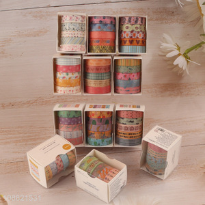 Wholesale 5 rolls washi paper tape set for scrapbooking