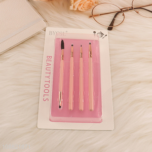 Most popular 4pcs makeup brush set eyeshadow brush lip brush set