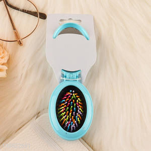 Top sale folding portable hair comb massager brush wholesale