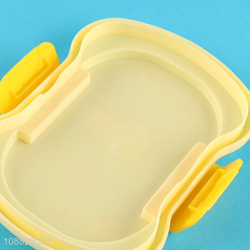 Hot items cartoon kids plastic lunch box with fork and spoon