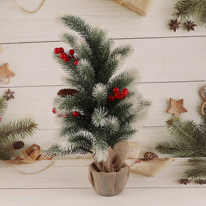 High quality mini artificial Christmas pine tree for desktop decoration