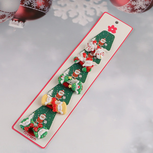 Wholesale 5pcs cute elastic Christmas hair ties for women girls