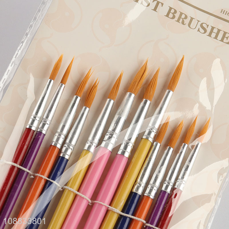 Good price 12pcs art supplies artist brush painting brush