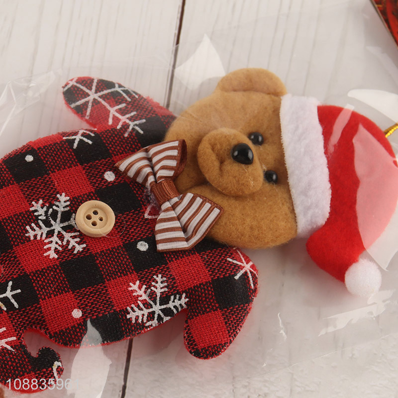 Good price bear shaped christmas hanging ornaments for xmas tree