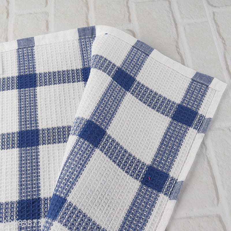 New arrival plaid pattern kitchen towel cleaning cloth