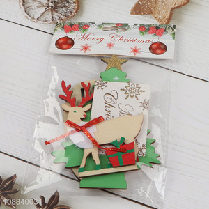 High Quality Painted Wooden Slices for Christmas Tree Decoration