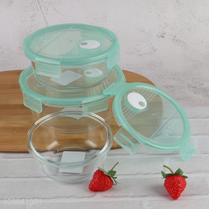 Factory direct sale round glass food container preservation box