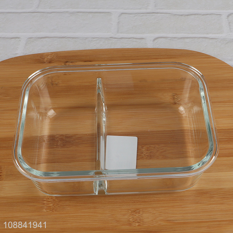 Hot items glass unbreakable 2compartment food preservation box