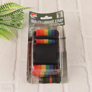 Hot selling rainbow luggage strap travel belt for suitcases