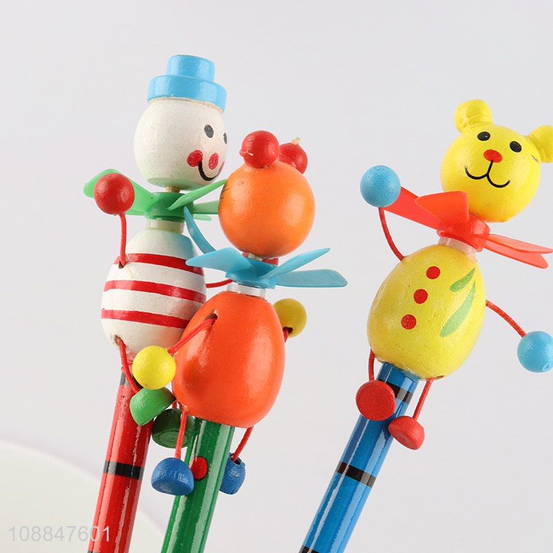 China Imports Wood-Cased Pencil with Cartoon Pencil Topper