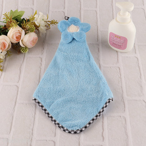 Wholesale super absorbent microfiber hanging hand towel for kitchen