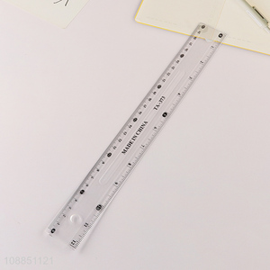 Wholesale transparent plastic straight ruler student measuring tool