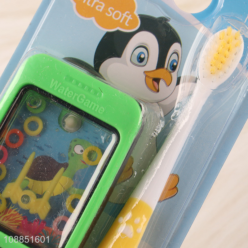 New product soft bristle kids toothbrush with cell phone toy