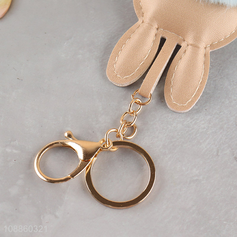 New product cute pom pom key chain  artificial fur ball keychain