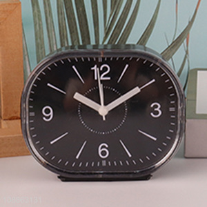 China wholesale black home students alarm clock desk clock