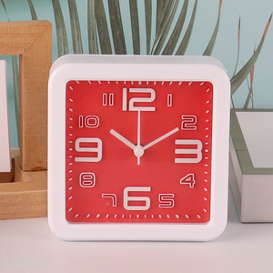 Good sale square desktop decoration alarm clock table clock