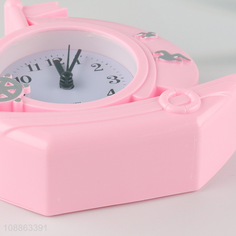 Popular products pink girls students alarm clock table clock