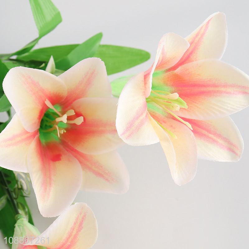 Yiwu factory artificial flower lily flower fake flower