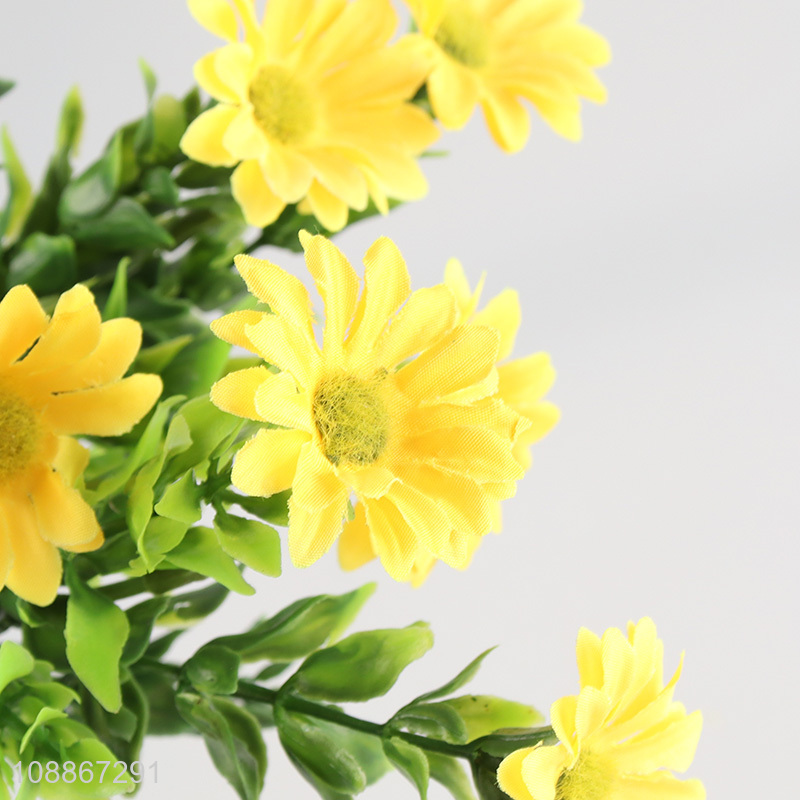 Good quality yellow artificial flower fake flower for indoor decoration