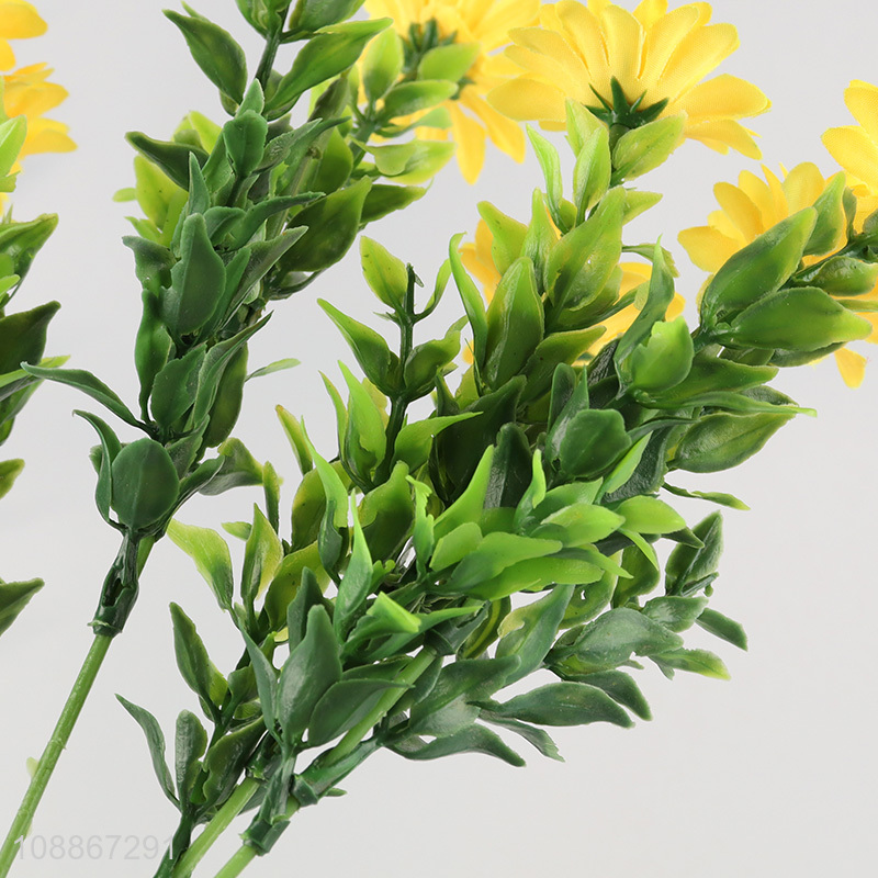 Good quality yellow artificial flower fake flower for indoor decoration