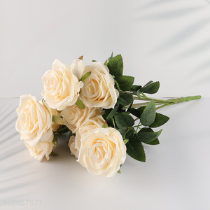 Factory supply <em>artificial</em> rose <em>flower</em> wedding bouquet <em>flower</em>