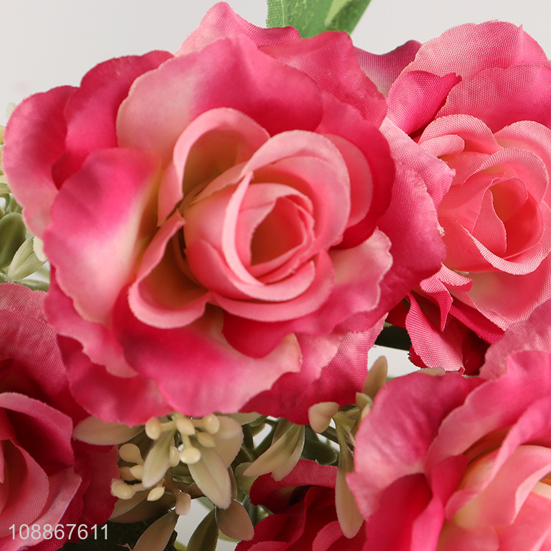 New arrival artificial flowers bouquet rose wedding bouquet