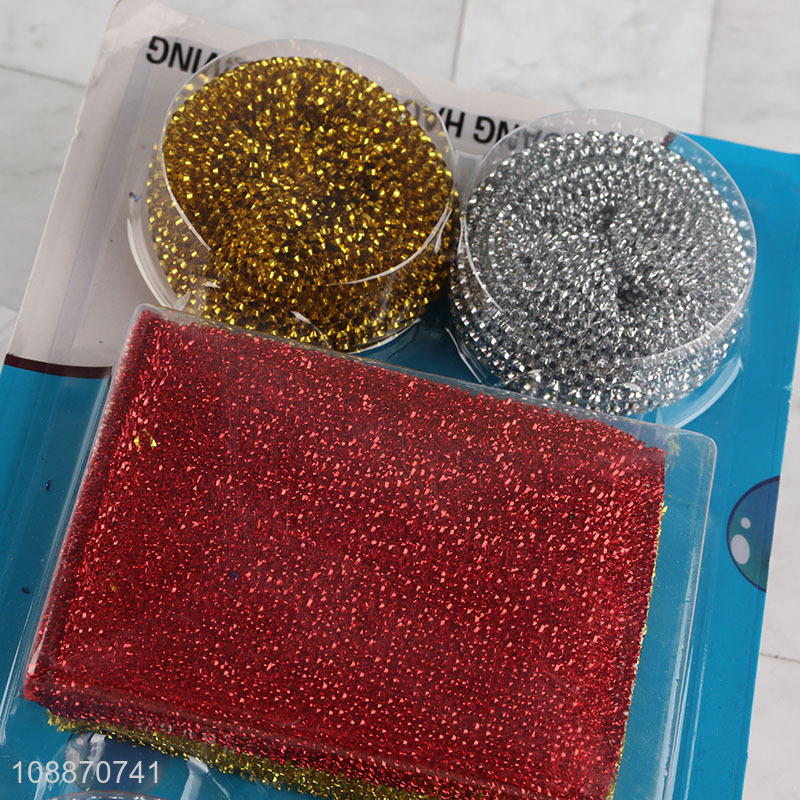 Low price kitchen cleaning kit kitchen cleaning ball scouring pad kit