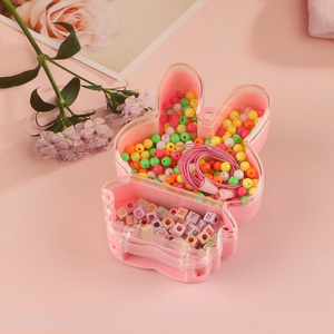 Hot selling pop beads diy jewelry <em>bracelet</em> making kit with bunny shaped storage case