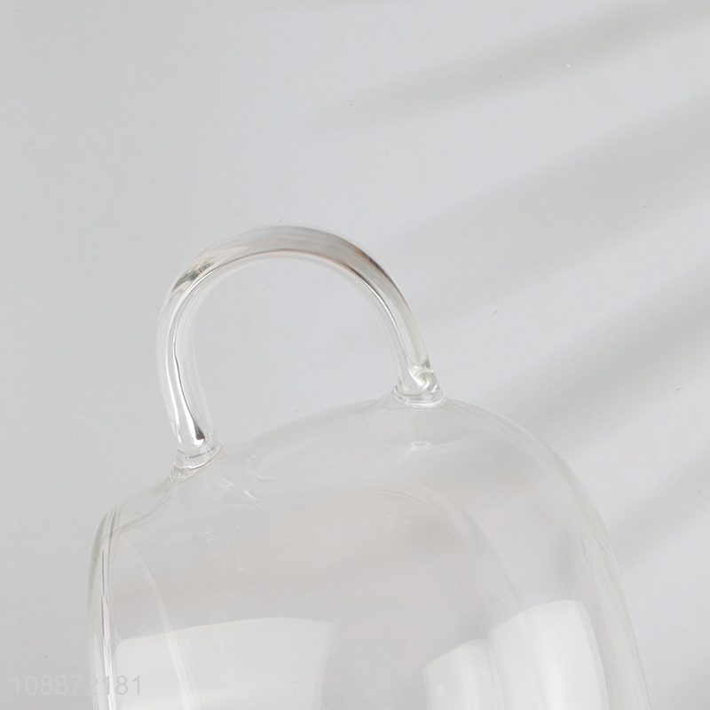 Online wholesale clear glass cup with handle for coffee, milk & tea