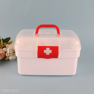 Good sale home plastic medical storage box with handle