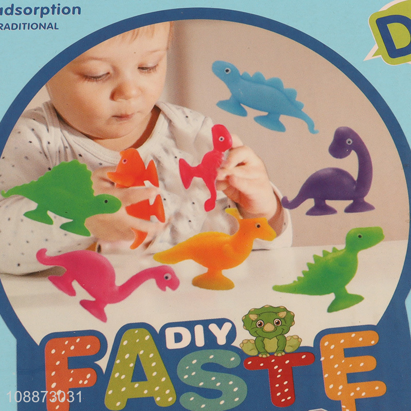 Hot selling 24pcs dinosaur suction cup toy baby bath toy window game toy