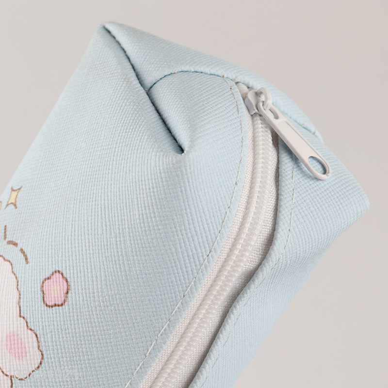 Top selling cartoon rabbit stationery zipper pencil bag wholesale