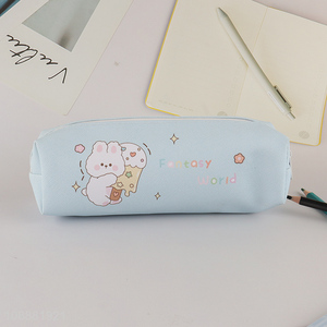 Top selling cartoon rabbit stationery zipper pencil bag wholesale