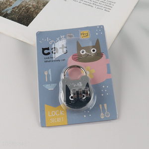 New arrival cartoon cat password lock luggage lock for sale