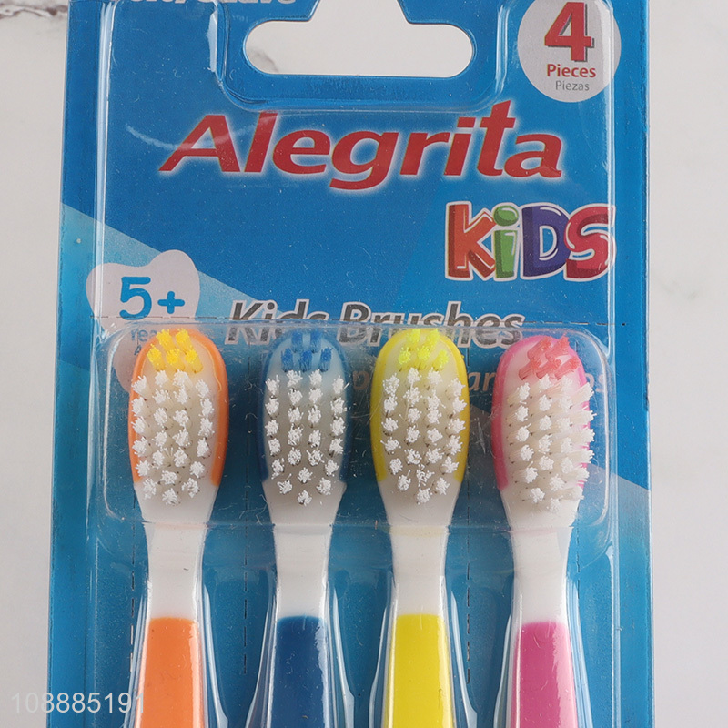 Good quality 5pcs kids toothbrush soft bristles toothbrush for age 5+