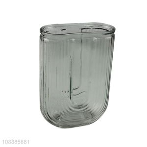 Top sale transparent U-shaped glass vase for tabletop decoration