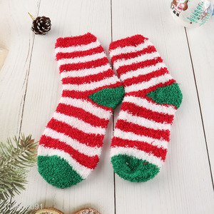 New product women fuzzy slipper socks microfiber fluffy socks