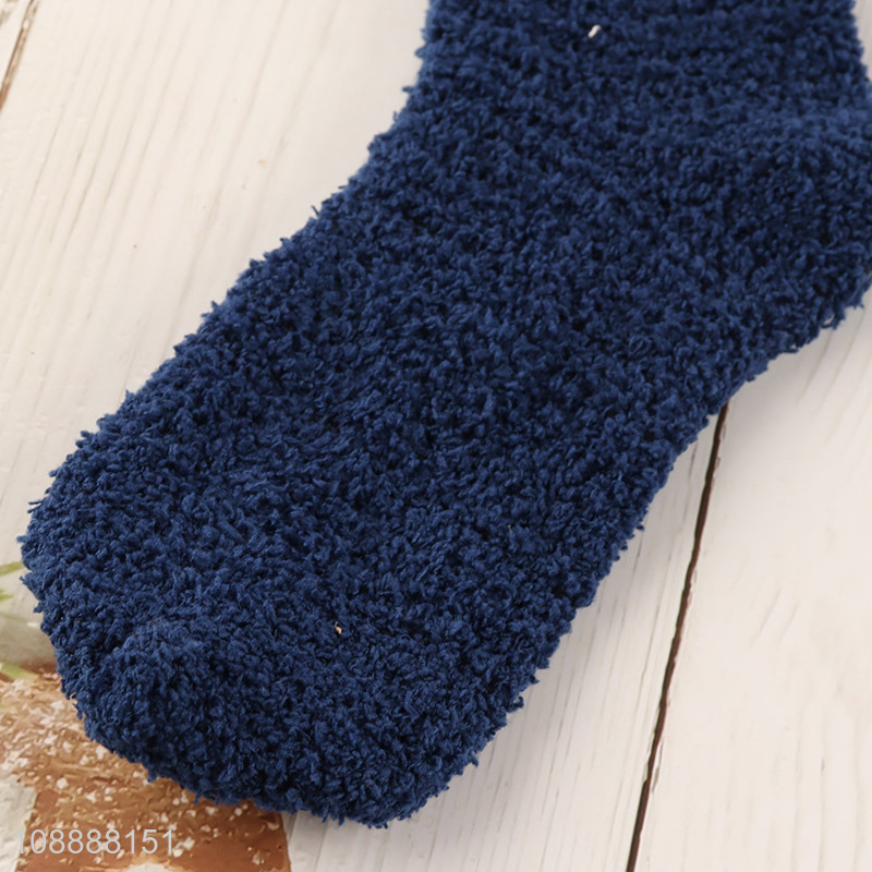 Hot selling women's slipper socks winter fuzzy microfiber socks